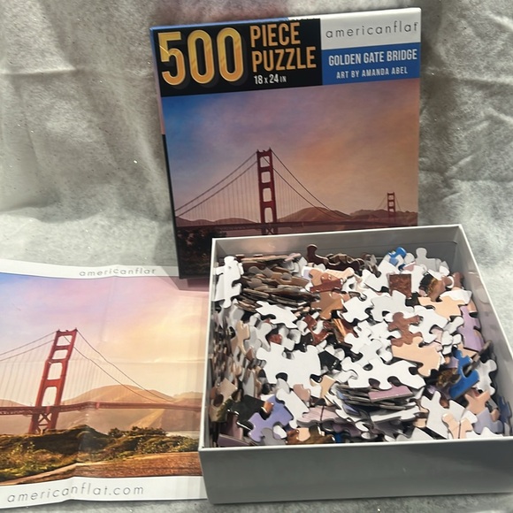 Golden Gate Bridge Jigsaw Puzzle Artwork by Amanda Abel 500 Piece SALE 🔴3/$25! - Picture 3 of 3